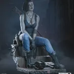 Blue Tactical Survival Heroine Figurine, Hand Painted 16K 3D Printed Resin Collectible Statue, Horror Game Inspired Sculpture product image