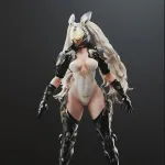 Electric Speedster Battle Girl Figurine, Fully Hand Painted 3D Printed Collectible Statue, Sci Fi Action Sculpture product image 9