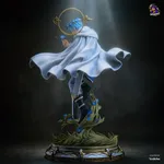 Blue Hero Swordsman Figurine, Highly Detailed Hand Painted 3D Printed Collectible Statue, Fantasy Anime Warrior Sculpture product image 5