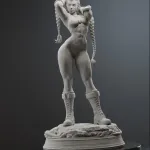 Blonde Special Forces Fighter Figurine, Fully Hand Painted 3D Printed Collectible Statue, Martial Arts Game Inspired Sculpture product image 10