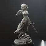 Golden Fantasy Princess Figurine, Fully Hand Painted 3D Printed Collectible Statue, Royal Elf Inspired Sculpture product image 15