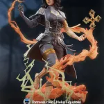 Elemental Scholar Mage Figurine, Maximum Detailed 16K 3D Printed Collectible Statue, Dark Fantasy RPG Inspired Figure product image 3