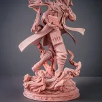 Red Haired Fire Wizard Figurine, Hand Painted Resin 3D Printed Collectible Statue product image 15