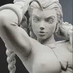 Blonde Special Forces Fighter Figurine, Fully Hand Painted 3D Printed Collectible Statue, Martial Arts Game Inspired Sculpture product image 13