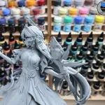 Fox Ear Mystic Lady Figurine, Maximum Detailed Hand Painted Anime Game Inspired 3D Printed Collectible Statue product image 18