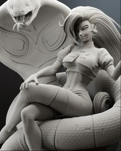 Jessie Pokemon | Maximum Detailed 16K 3D printed figure - alternate view