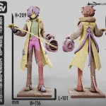 Lantern Squad Leader Figurine, Fully Hand Painted 3D Printed Collectible Statue, Fantasy Anime Warrior Sculpture product image 6