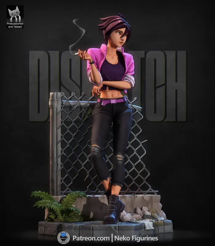 Invisible Antihero Woman Figurine, Maximum Detailed 16K 3D Printed Collectible Statue, Comic Game Inspired Figure - alternate view