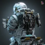 White Space Suit Explorer Figurine, Highly Detailed Hand Painted or Unpainted 3D Printed Sci Fi Collectible Statue product image 7