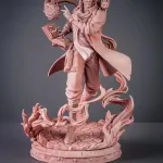 Red Haired Fire Wizard Figurine, Hand Painted Resin 3D Printed Collectible Statue product image 13