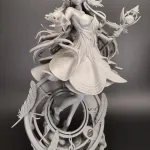 Fox Ear Mystic Lady Figurine, Maximum Detailed Hand Painted Anime Game Inspired 3D Printed Collectible Statue product image 5
