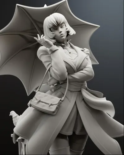 Mina Deadlock | Maximum Detailed 16K 3D printed figure - alternate view