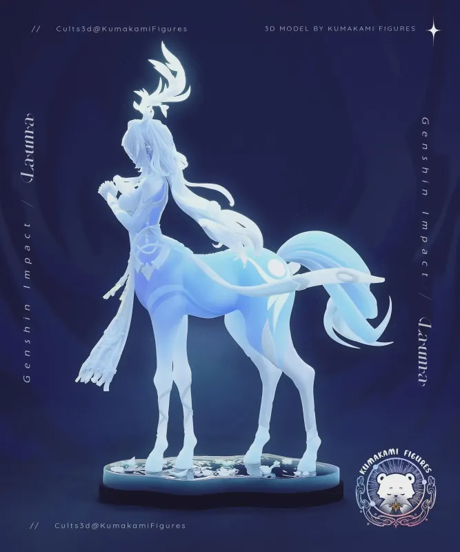 Moonlit Forest Priestess Figurine, Highly Detailed Hand Painted 3D Printed Collectible Statue, Fantasy Anime Sculpture - alternate view