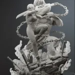 Hand Painted Resin Figurine, Dark Anime Martial Arts Battle Sculpture product image 9