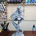 Fox Ear Mystic Lady Figurine, Maximum Detailed Hand Painted Anime Game Inspired 3D Printed Collectible Statue product image 12