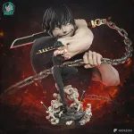 Hand Painted Resin Figurine, Dark Anime Martial Arts Battle Sculpture product image 7