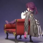 Purple Sci Fi Femme Fatale Figurine, Hand Painted Anime Game Inspired 3D Printed Collectible Statue, Cyberpunk Display Figure product image 3