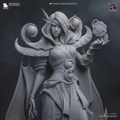 Xal' Atath World Of Warcraft| Maximum Detailed 16K 3D printed figure - alternate view