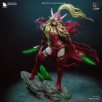 Crimson Elf Assassin Figurine, Fully Hand Painted 3D Printed Fantasy Dagger Statue product image 4