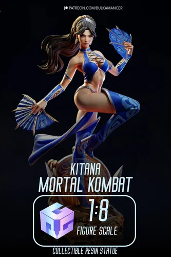 Kitana Mortal Kombat | Maximum Detailed 16K 3D printed figure