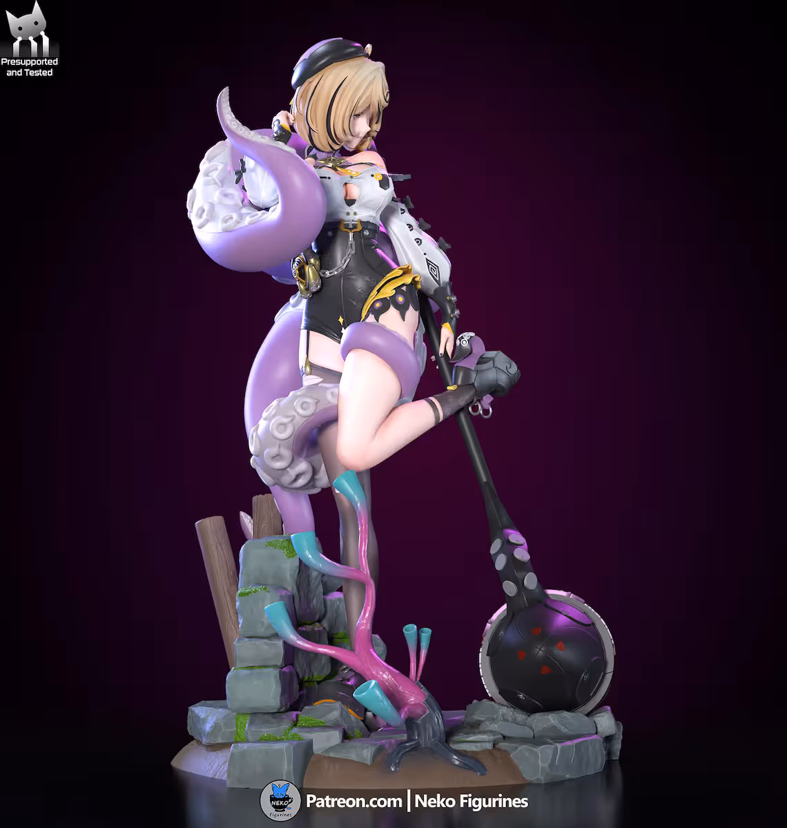 Yidhari figure - Zenless Zone Zero ZZZ Game Figure – 3D Printed Resin Diorama - alternate view