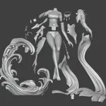 Celestial Oracle Strategist Figurine, Fully Hand Painted 3D Printed Collectible Statue, Fantasy Anime Seer Sculpture product image 11