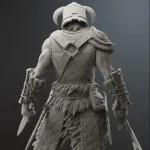 Horned Dragon Slayer Warrior Figurine, Fully Hand Painted 3D Printed Collectible Statue, Nordic Fantasy Sculpture product image 10