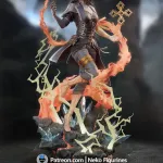 Elemental Scholar Mage Figurine, Maximum Detailed 16K 3D Printed Collectible Statue, Dark Fantasy RPG Inspired Figure product image