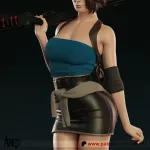 Blue Tactical Survival Heroine Figurine, Maximum Detailed 16K 3D Printed Collectible Statue, Horror Game Inspired Figure product image 5