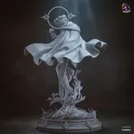 Blue Hero Swordsman Figurine, Highly Detailed Hand Painted 3D Printed Collectible Statue, Fantasy Anime Warrior Sculpture product image 14