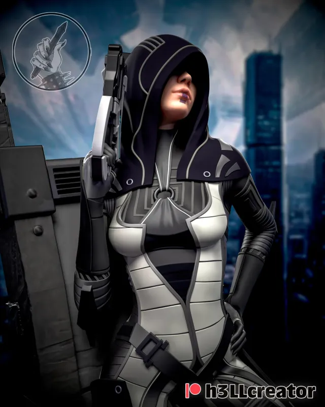 The Hood Lady – 16K Resin 3D Printed Statue Collectible Hand-Painted