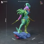 Crimson Elf Assassin Figurine, Fully Hand Painted 3D Printed Fantasy Dagger Statue product image 7