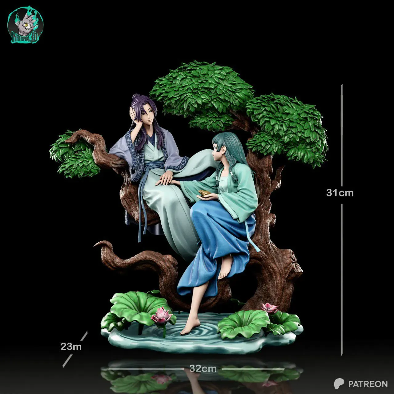 Apothecary Diaries Maomao & Jinshi Figure – 3D Printed Resin Diorama - alternate view