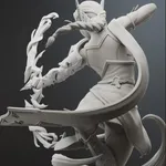 Dark Elven Ranger Archer Figurine, Fully Hand Painted 3D Printed Collectible Statue, Fantasy Huntress Sculpture product image 8