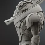 Alien Space Sniper Figurine, Highly Detailed Hand Painted 3D Printed Collectible Statue, Sci Fi Warrior Sculpture product image 13