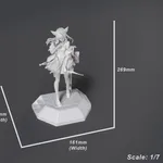 White Cat Ear Sci Fi Operator Figurine, Hand Painted Anime Game Inspired 3D Printed Collectible Statue, Futuristic Mage Figure product image 12