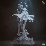 Blue Hero Swordsman Figurine, Highly Detailed Hand Painted 3D Printed Collectible Statue, Fantasy Anime Warrior Sculpture product image 13