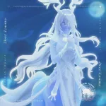 Moonlit Forest Priestess Figurine, Highly Detailed Hand Painted 3D Printed Collectible Statue, Fantasy Anime Sculpture product image 3