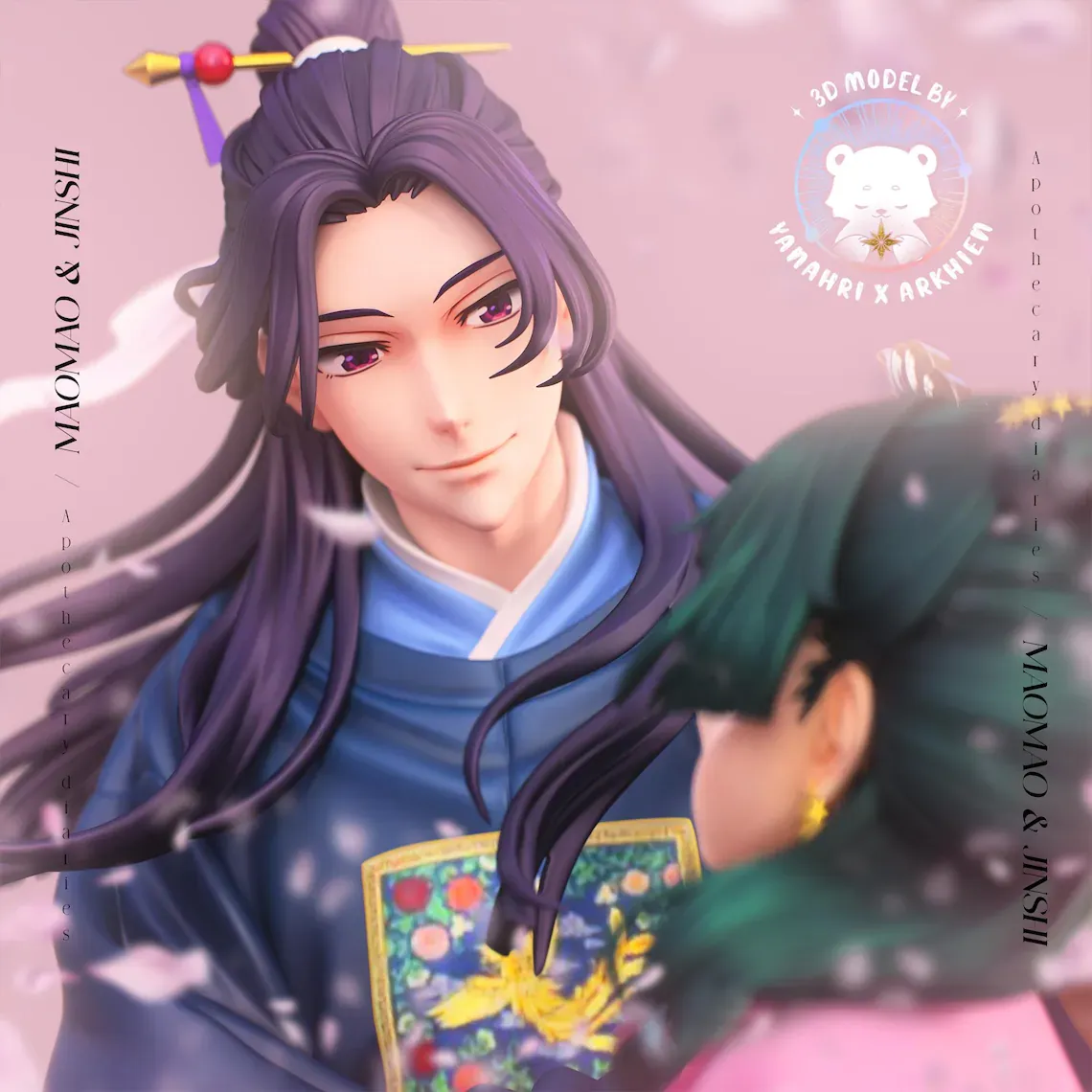 Apothecary Diaries Maomao & Jinshi Figure – 3D Printed Resin Diorama - alternate view