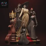 Tall Vampire Countess Figurine, Hand Painted 16K 3D Printed Resin Collectible Statue, Gothic Horror Lady Sculpture product image 3
