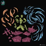 Demon Hunter Swordsman vs Martial Arts Demon Diorama, Highly Detailed 3D Printed Resin Collectible Statue, Anime Battle Figure product image 8