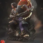 Dark Fantasy Expedition Warrior Figurine, Hand Painted Resin Collectible Statue RPG Inspired Sculpture product image 4