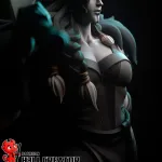 Barbarian Lady | Maximum Detailed Hand-Painted 3D printed figure product image 3