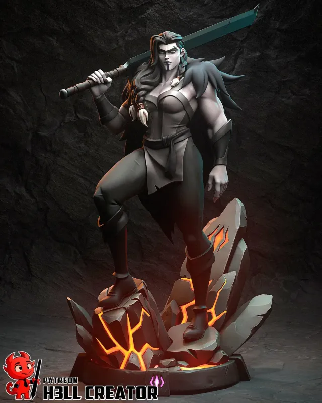 Barbarian Lady | Maximum Detailed Hand-Painted 3D printed figure