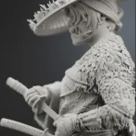 Female Ronin Warrior Figurine, Maximum Detailed 16K 3D Printed Collectible Statue, Japanese Samurai Game Inspired Figure product image 8