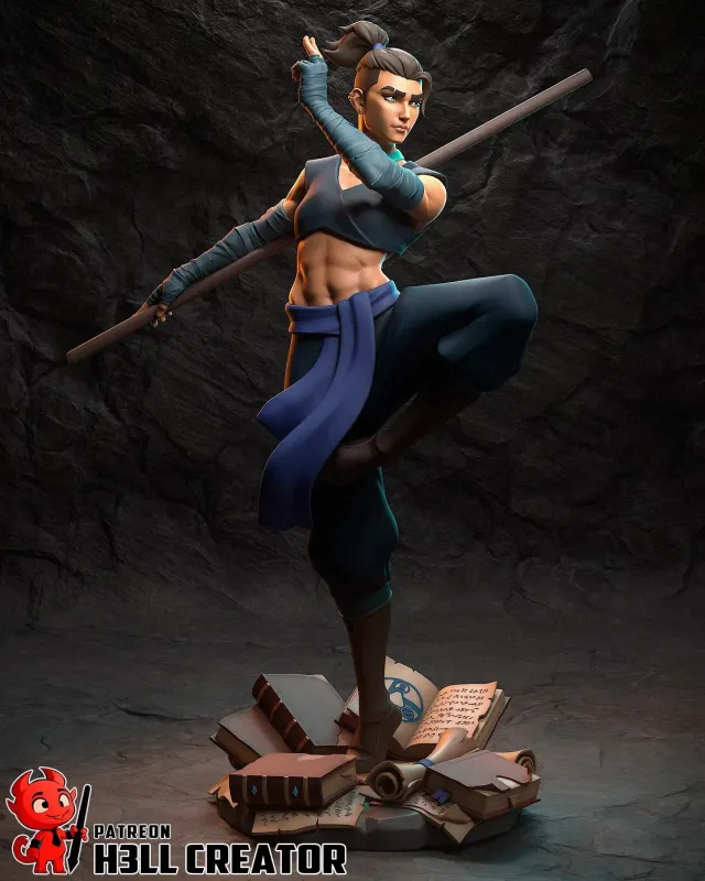 The Stick Fighter | Maximum Detailed Hand-Painted 3D printed figure