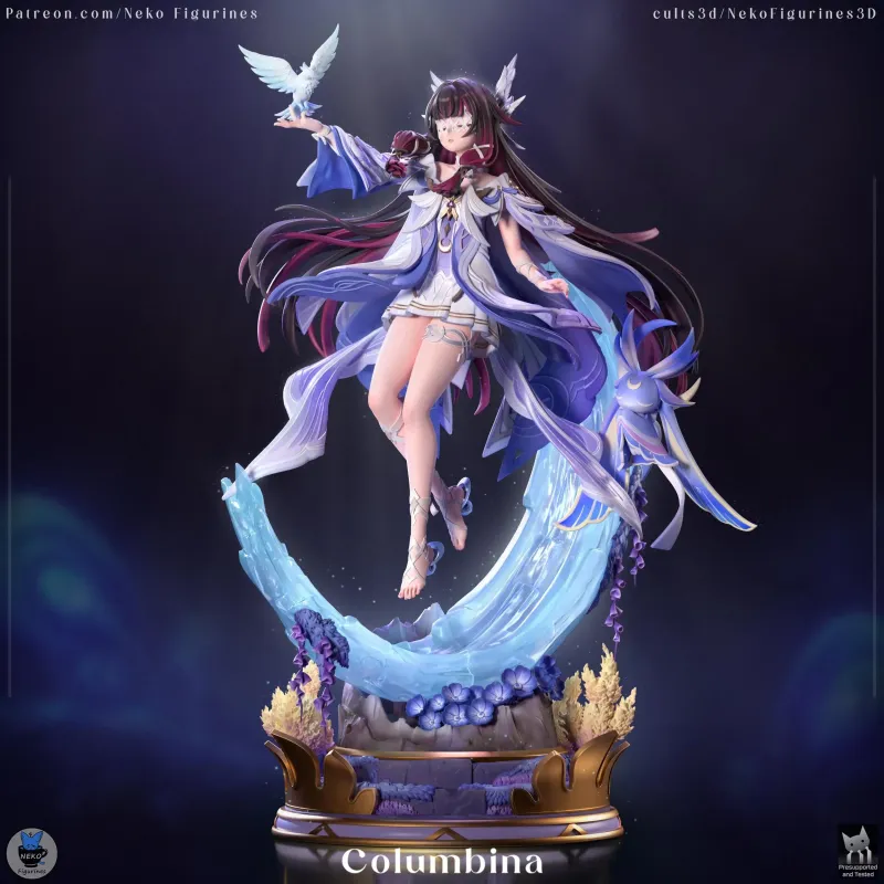 Hand Painted Resin Figurine, Dark Fantasy Anime Inspired Statue, Collectible Figure - alternate view
