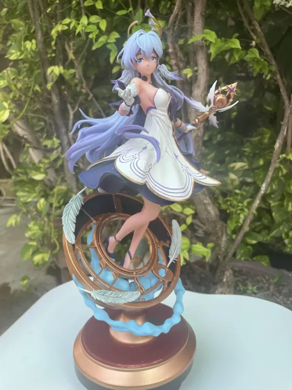 Fox Ear Mystic Lady Figurine, Maximum Detailed Hand Painted Anime Game Inspired 3D Printed Collectible Statue