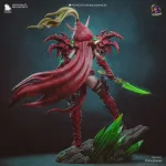 Crimson Elf Assassin Figurine, Fully Hand Painted 3D Printed Fantasy Dagger Statue product image 5