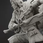 Dark Fantasy Expedition Warrior Figurine, Hand Painted Resin Collectible Statue RPG Inspired Sculpture product image 12